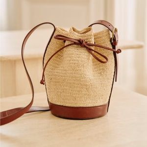 Sezane raffia farrow bag